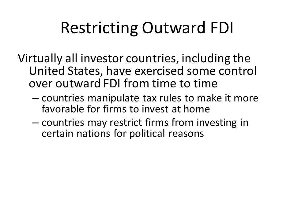 Outward Direct Investment - ODI